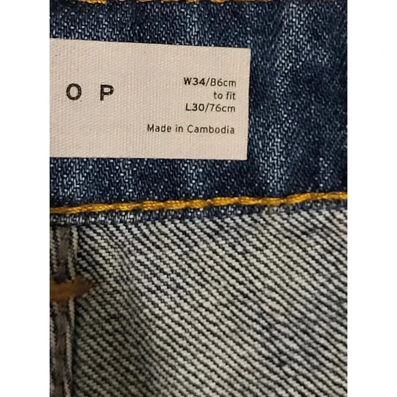 Topshop Mom jeans in authentic blue-Blues 34X30 - Picture 3 of 8